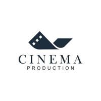 Cinema logo movie emblem template . Movie Production Logo .Film Camera Logo Template . film strip cinema , Videography Logo Images vector