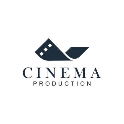 Cinema logo movie emblem template . Movie Production Logo .Film Camera Logo Template . film strip cinema , Videography Logo Images