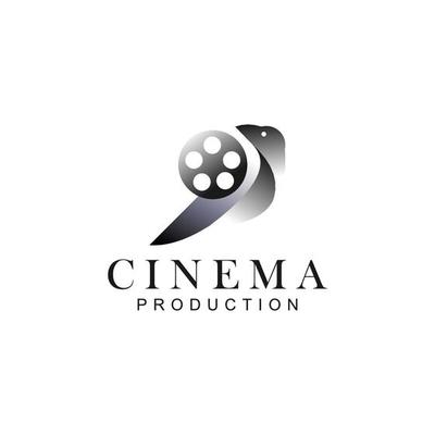 Bird with Film Equipments. Good logo design for Movie Maker