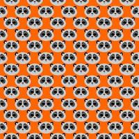 cute panda face pattern. vector