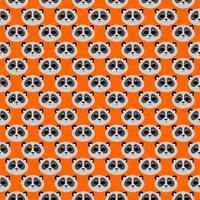 cute panda face pattern. vector