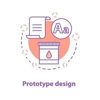 Prototype design concept icon. Project realization idea thin line illustration. Graphic design. Vector isolated outline drawing