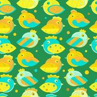 fondo transparente con coloridos pájaros de dibujos animados vector