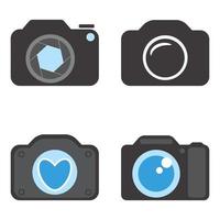 Set of photocameras. Camera symbol for web site design, logo vector