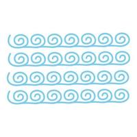 set of line water waves icon vector