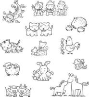 12 zodiac coloring page cartoon line art cute kawaii manga illustration clipart kid drawing character vector