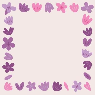 Flower pink border