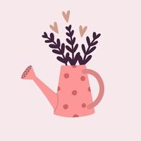 Branches in a watering can vector