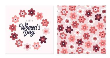 Woman's day cards vector