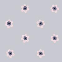 Flower pastel pattern blue vector