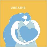 posters or cards of illustrations on the theme of peace in Ukraine vector