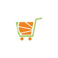 carrito de compras y diseño de jugo. vector