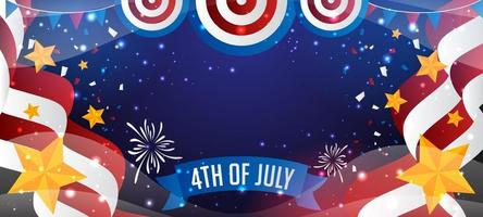 4th of July Background Concept vector