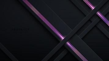 Modern Abstract Dark Background with Purple Line Composition vector