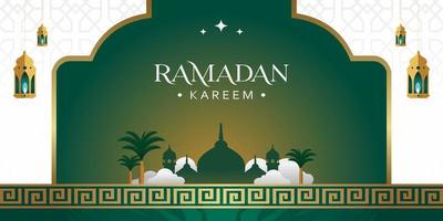 Ramadan Kareem Background Design. Vector illustration for greeting cards, posters and banners