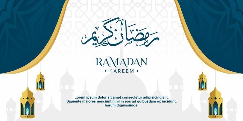 Ramadan Kareem Background Design. Vector illustration for greeting cards, posters and banners