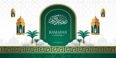 Ramadan Kareem Background Design. Vector illustration for greeting cards, posters and banners