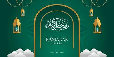 Ramadan Kareem Background Design. Vector illustration for greeting cards, posters and banners