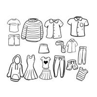 dress clothes doodle art vector