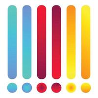 Beautiful gradient collection. multicolor green purple yellow orange pink cyan circle gradients, colorful soft round buttons vector set Premium Vector