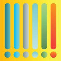 Beautiful gradient collection. multicolor green purple yellow orange pink cyan circle gradients, colorful soft round buttons vector set Premium Vector
