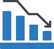 chart down vector illustration on a background.Premium quality symbols. vector icons for concept and graphic design.