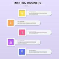 Elegant infographic 3d vector template with a steps for success. Presentation with line elements icons. Business concept design can be used for web, brochure, diagram, chart or banner layout