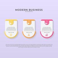 minimalist 3d infographic vector template with a steps for success. Presentation with line elements icons. Business concept design can be used for web, brochure, diagram, chart or banner layout