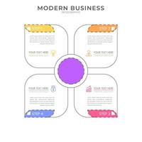 Elegant infographic 3d vector template with a steps for success. Presentation with line elements icons. Business concept design can be used for web, brochure, diagram, chart or banner layout