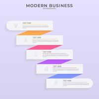 minimalist 3d infographic vector template with a steps for success. Presentation with line elements icons. Business concept design can be used for web, brochure, diagram, chart or banner layout