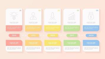 minimalist 3d infographic vector template with a steps for success. Presentation with line elements icons. Business concept design can be used for web, brochure, diagram, chart or banner layout