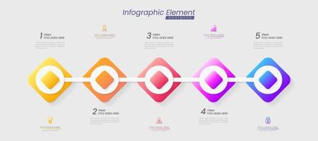 plantilla de diseño infográfico vectorial con opciones o pasos. se puede utilizar para diagramas de proceso, presentaciones, diseño de flujo de trabajo, banner, diagrama de flujo, gráfico de información. vector