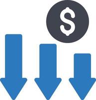 dollar down vector illustration on a background.Premium quality symbols. vector icons for concept and graphic design.