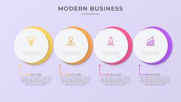 minimalist 3d infographic vector template with a steps for success. Presentation with line elements icons. Business concept design can be used for web, brochure, diagram, chart or banner layout