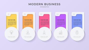 minimalist 3d infographic vector template with a steps for success. Presentation with line elements icons. Business concept design can be used for web, brochure, diagram, chart or banner layout