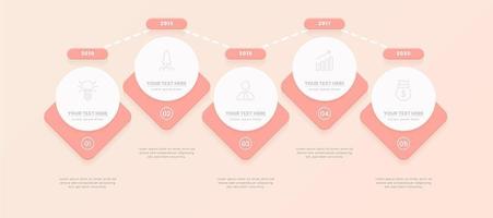 minimalist 3d infographic vector template with a steps for success. Presentation with line elements icons. Business concept design can be used for web, brochure, diagram, chart or banner layout