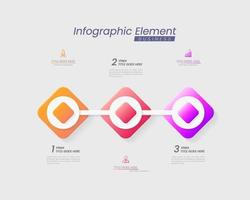 plantilla de diseño infográfico vectorial con opciones o pasos. se puede utilizar para diagramas de proceso, presentaciones, diseño de flujo de trabajo, banner, diagrama de flujo, gráfico de información. vector