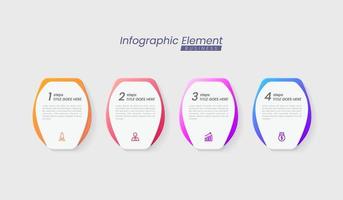 plantilla de diseño infográfico vectorial con opciones o pasos. se puede utilizar para diagramas de proceso, presentaciones, diseño de flujo de trabajo, banner, diagrama de flujo, gráfico de información. vector