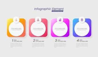 plantilla de diseño infográfico vectorial con opciones o pasos. se puede utilizar para diagramas de proceso, presentaciones, diseño de flujo de trabajo, banner, diagrama de flujo, gráfico de información. vector