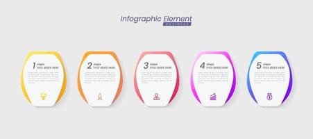 plantilla de diseño infográfico vectorial con opciones o pasos. se puede utilizar para diagramas de proceso, presentaciones, diseño de flujo de trabajo, banner, diagrama de flujo, gráfico de información. vector