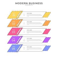 elegante plantilla vectorial infográfica 3d con pasos para el éxito. presentación con iconos de elementos de línea. el diseño de concepto de negocio se puede utilizar para diseño web, folleto, diagrama, gráfico o banner vector