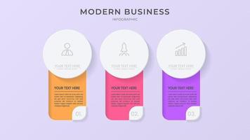 minimalist 3d infographic vector template with a steps for success. Presentation with line elements icons. Business concept design can be used for web, brochure, diagram, chart or banner layout