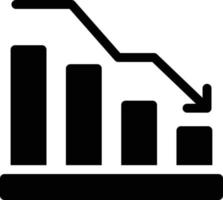 chart down vector illustration on a background.Premium quality symbols. vector icons for concept and graphic design.