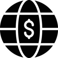 ilustración de vector global de dólar en un fondo. símbolos de calidad premium. iconos vectoriales para concepto y diseño gráfico.
