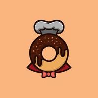 Donuts chocolate mascot modern logo template vector