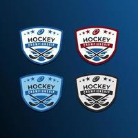 bundle emblem team hockey logo vector