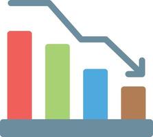 chart down vector illustration on a background.Premium quality symbols. vector icons for concept and graphic design.