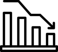 chart down vector illustration on a background.Premium quality symbols. vector icons for concept and graphic design.