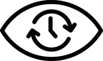 ilustración de vector de tiempo de ojo en un fondo. símbolos de calidad premium. iconos vectoriales para concepto y diseño gráfico.