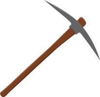 Pickaxe for working with stone. Hard work symbol. vector